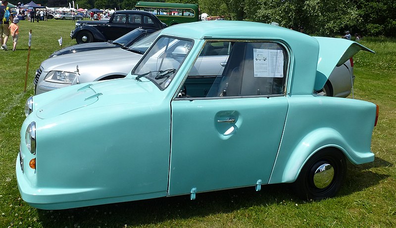 image of a blue invacar relating to text
