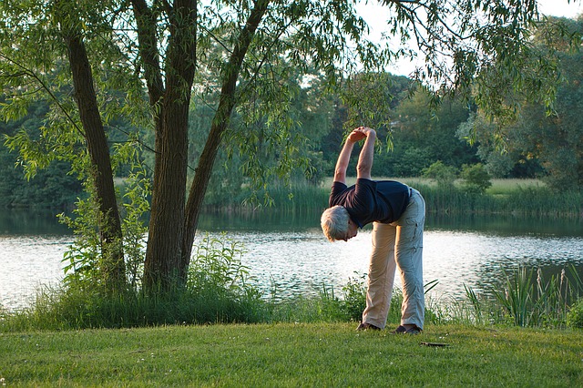 Older man exercising