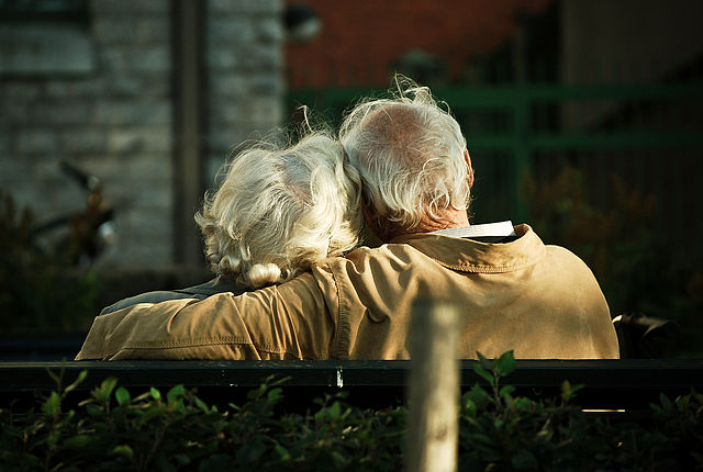 Elderly couple enjoy longer healthy life