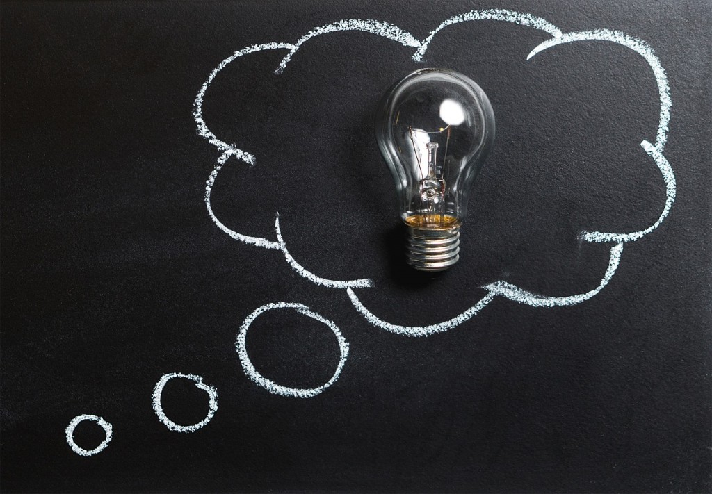 speech bubble having a lightbulb mobility moment