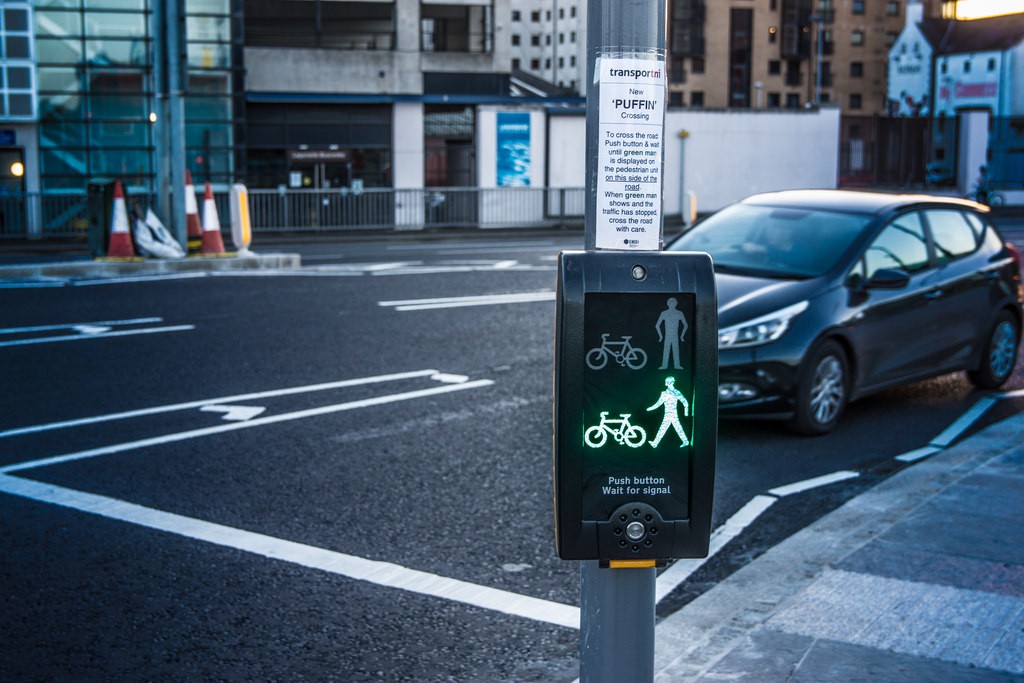 Green man crossing 