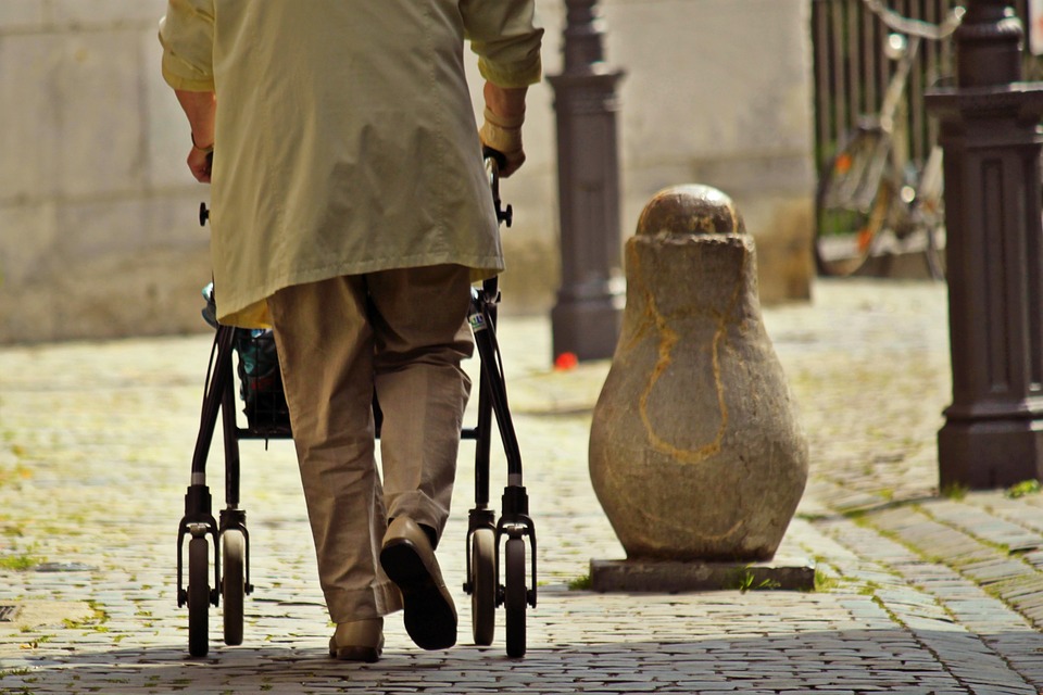 Person using a walker