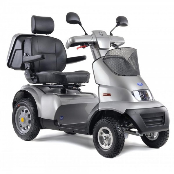 Mobility scooter on white background