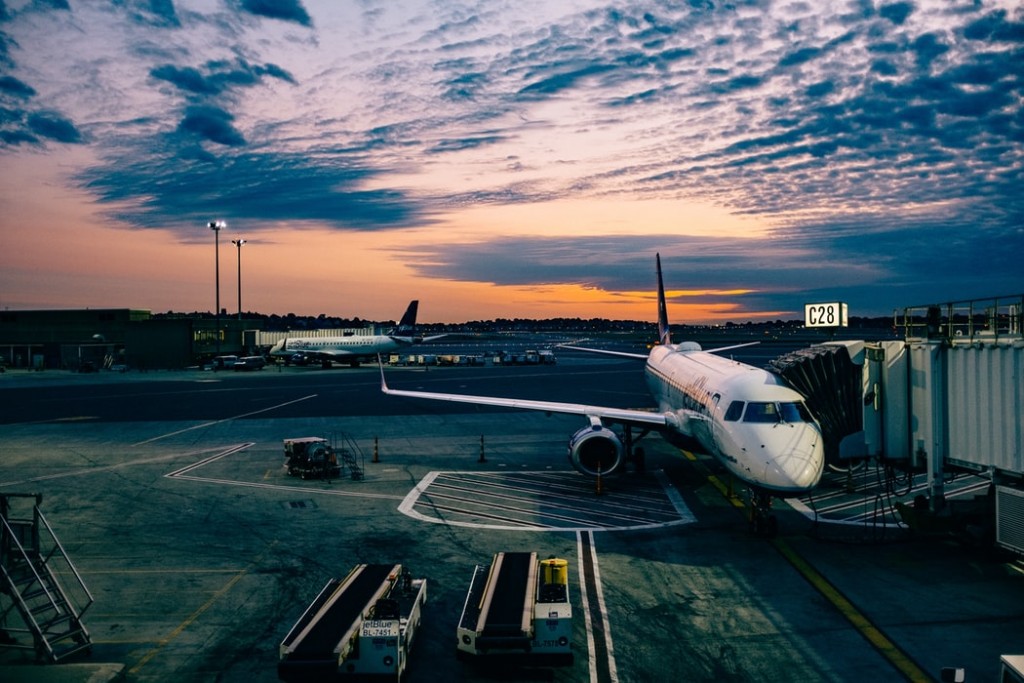 Airport at night